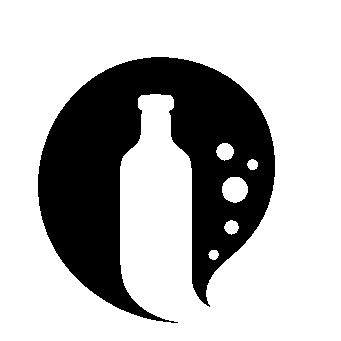 Kombucha Bottle Bubble Logo