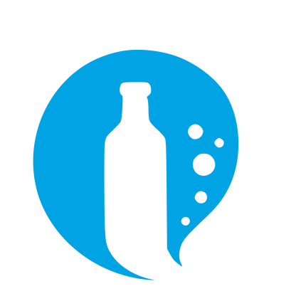 Kombucha Bottle Bubble Logo #00a3e4