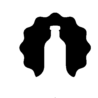 Kombucha Bottle Negative Space Logo