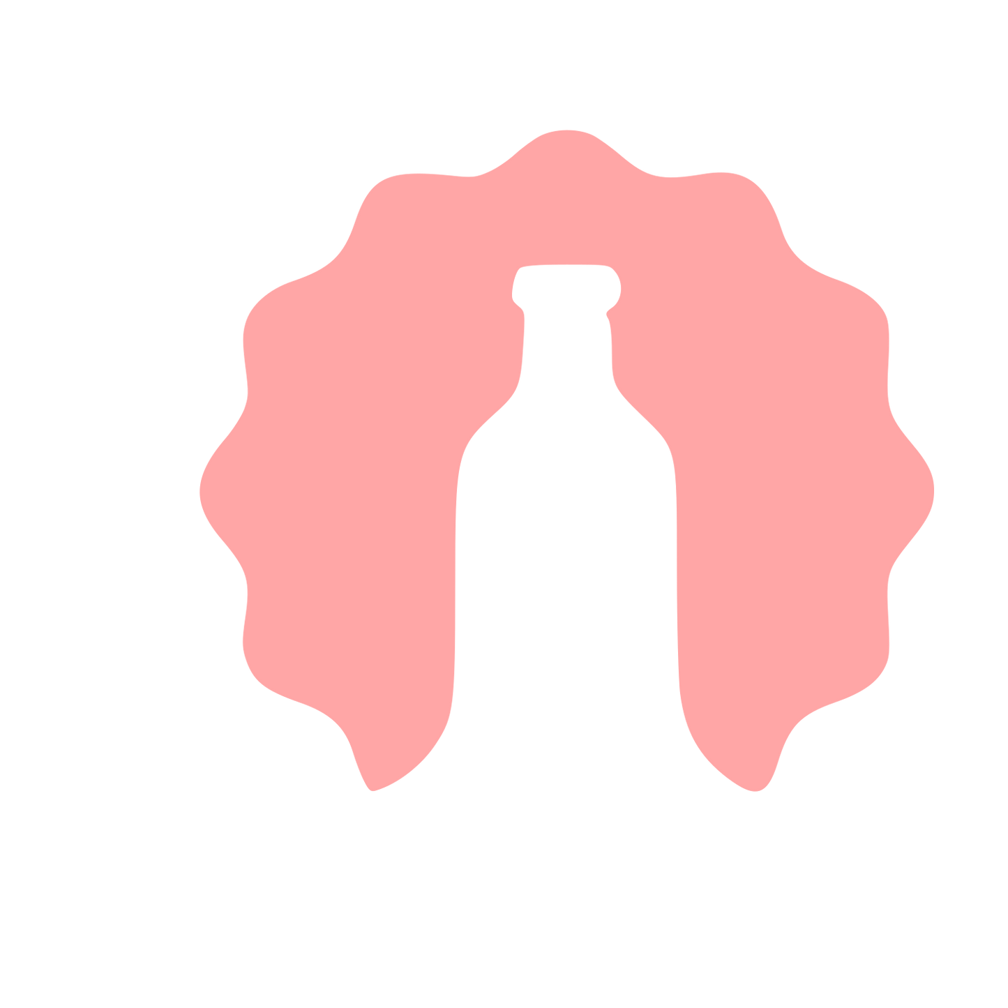 Kombucha Bottle Negative Space Logo #ffa6a6