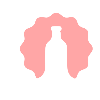 Kombucha Bottle Negative Space Logo #ffa6a6