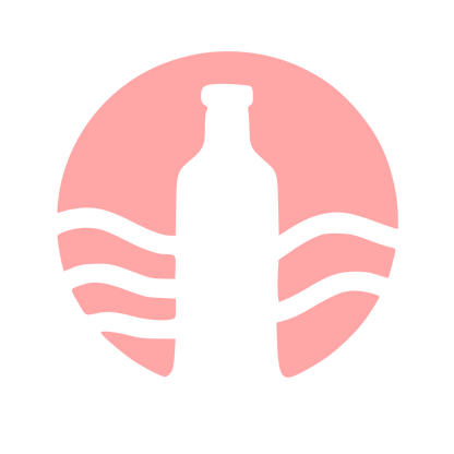 Bottle Waves Circle Logo #ffa6a6
