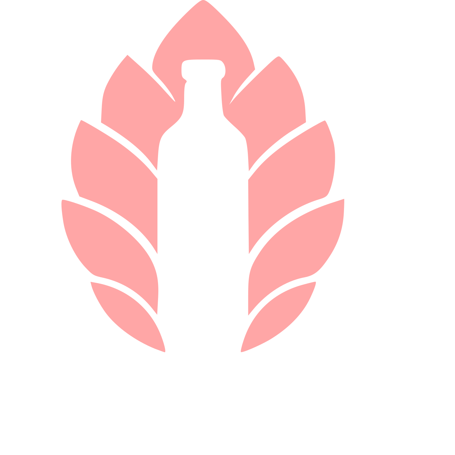 Kombucha Bottle Leaf Logo #ffa6a6
