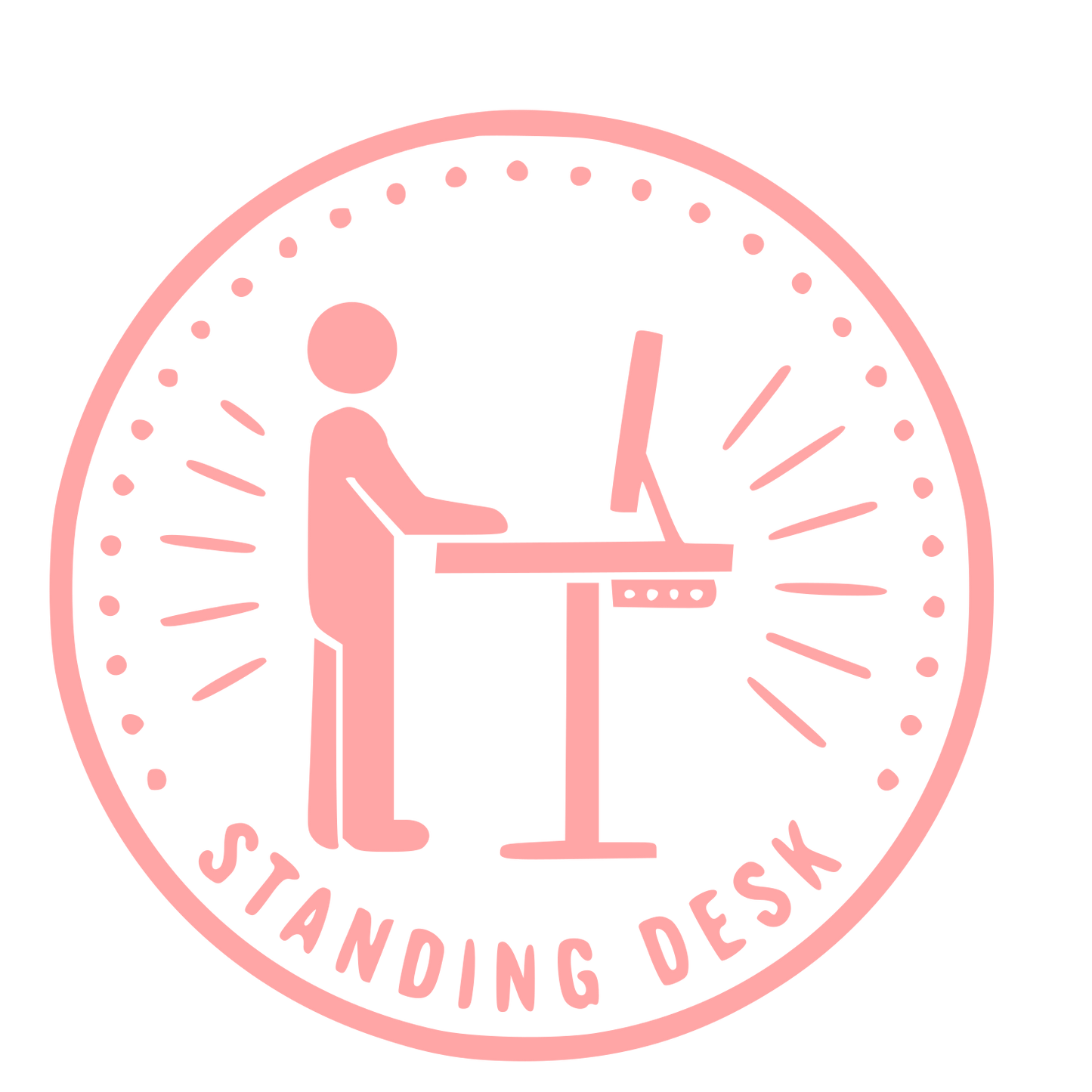 Standing Desk Badge Logo #ffa6a6