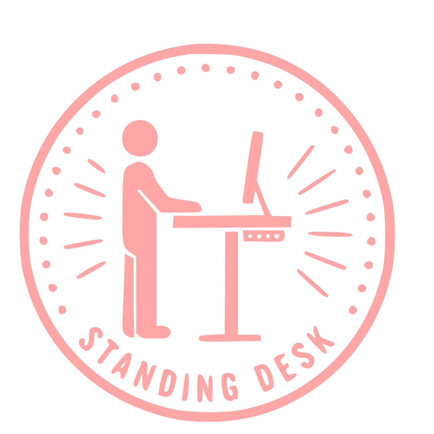 Standing Desk Badge Logo #ffa6a6