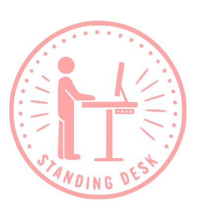 Standing Desk Badge Logo #ffa6a6