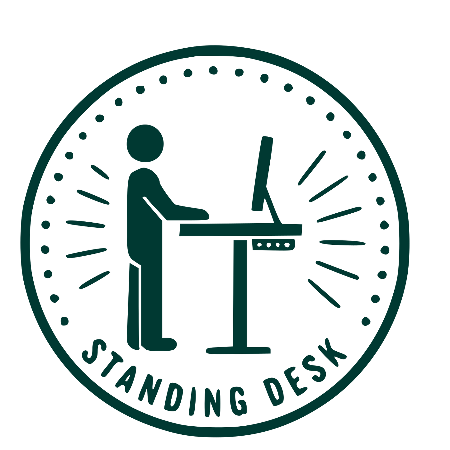 Standing Desk Badge Logo #003932