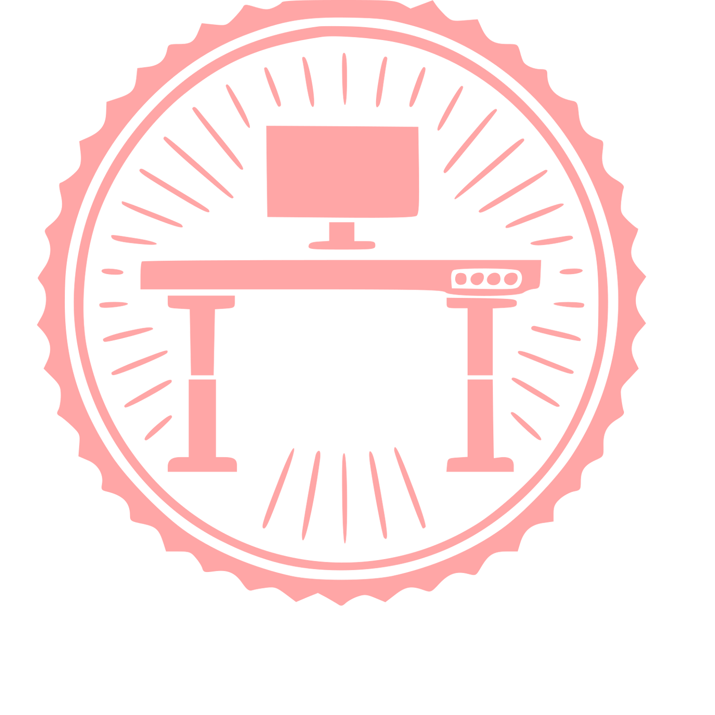 Standing Desk Badge Logo #ffa6a6