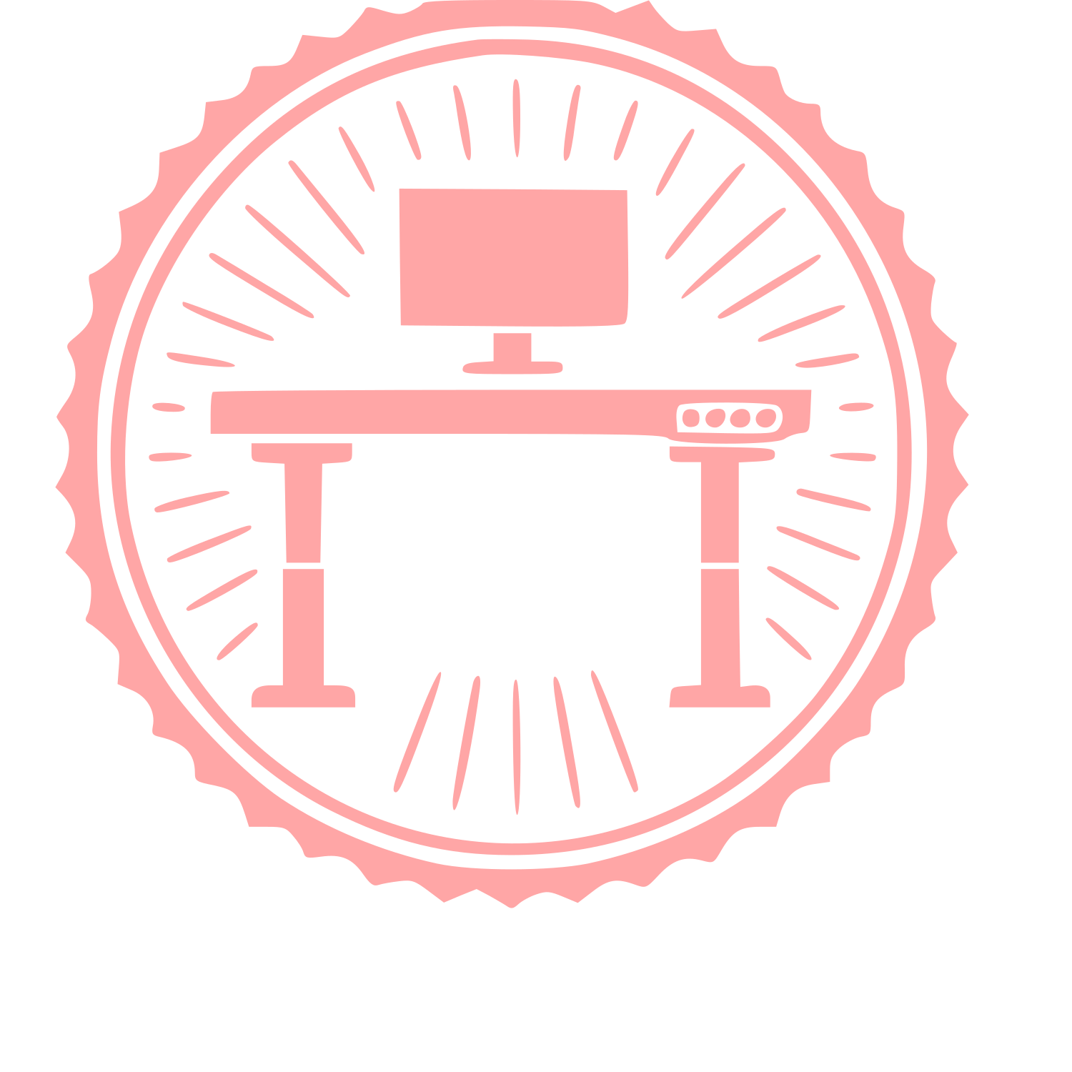 Standing Desk Badge Logo #ffa6a6