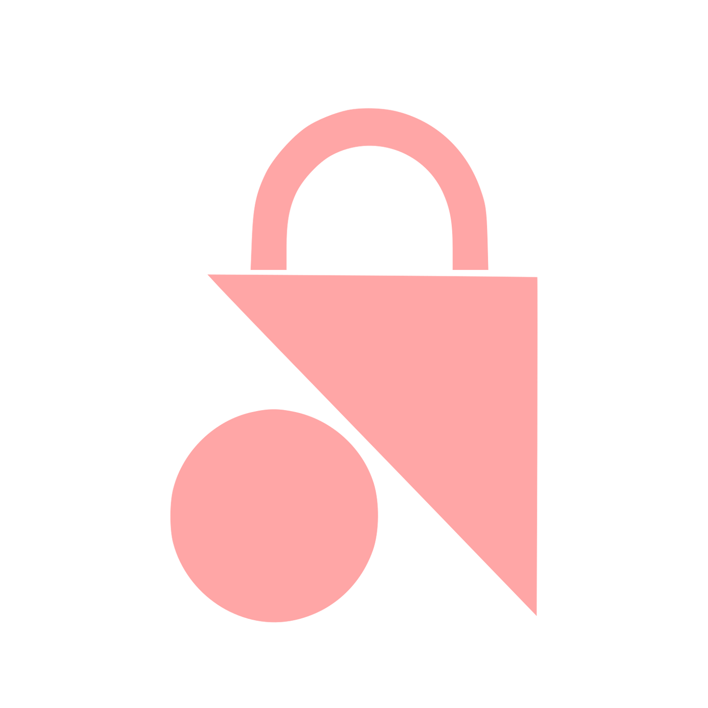 Bauhaus Tote Bag Logo #ffa6a6