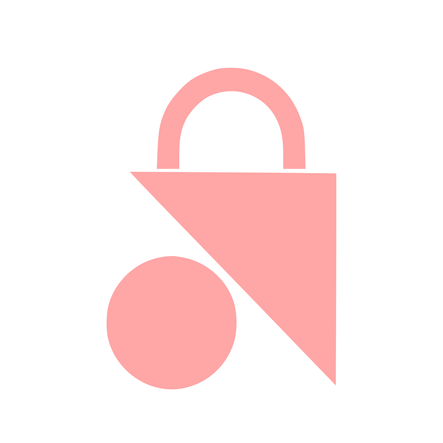 Bauhaus Tote Bag Logo #ffa6a6