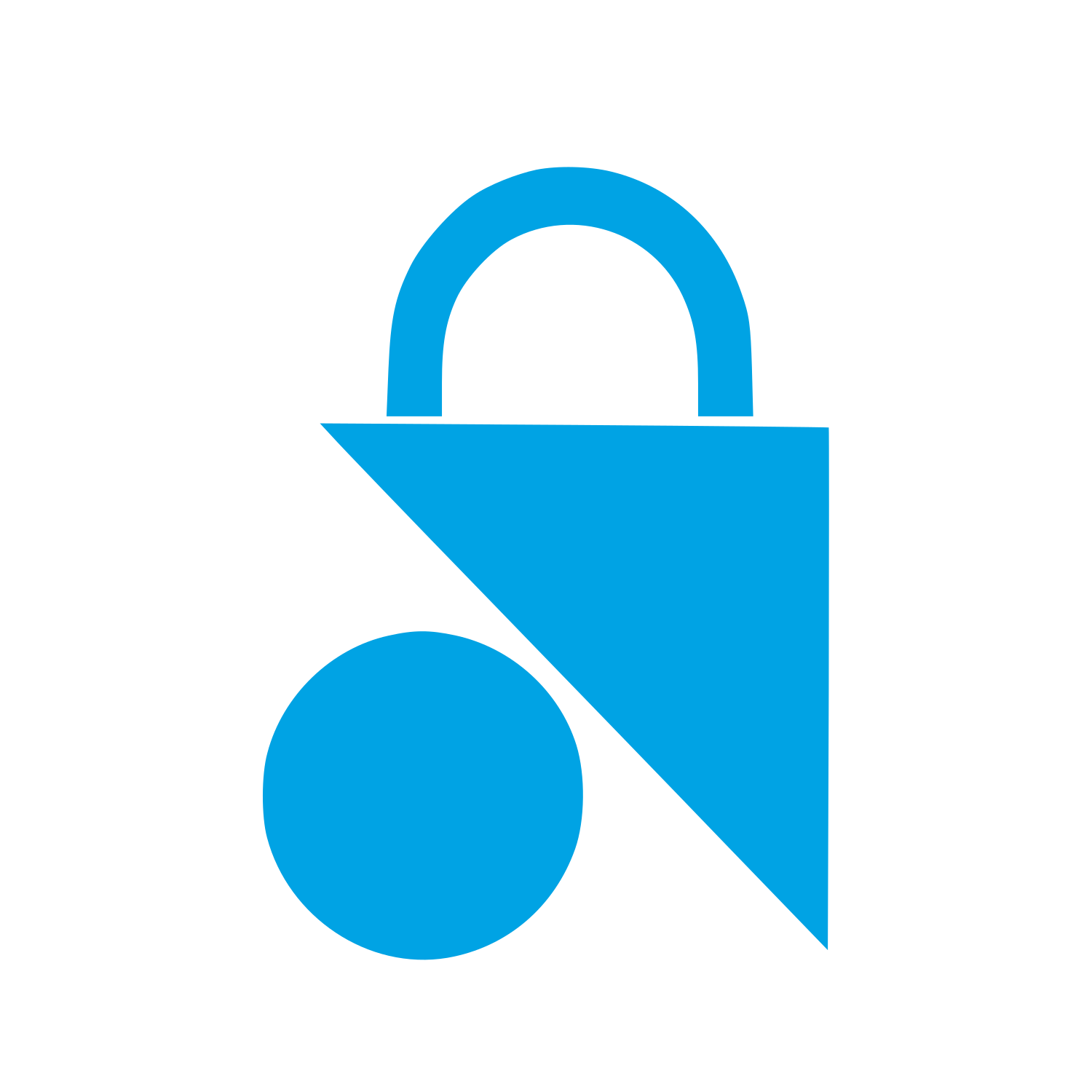 Bauhaus Tote Bag Logo #00a3e4