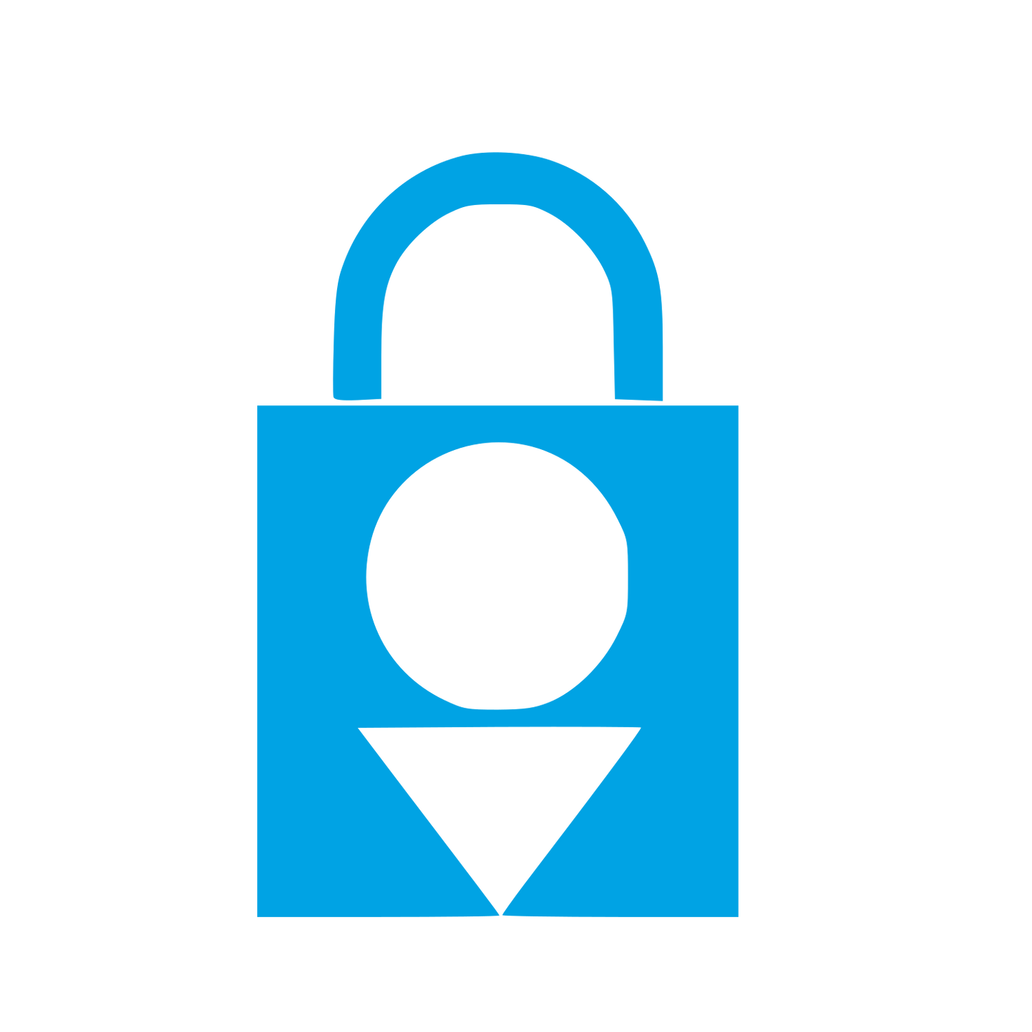 Bauhaus Padlock Tote Logo #00a3e4
