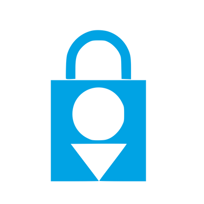 Bauhaus Padlock Tote Logo #00a3e4