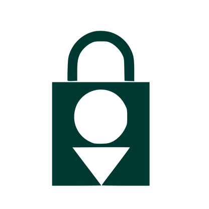 Bauhaus Padlock Tote Logo #003932