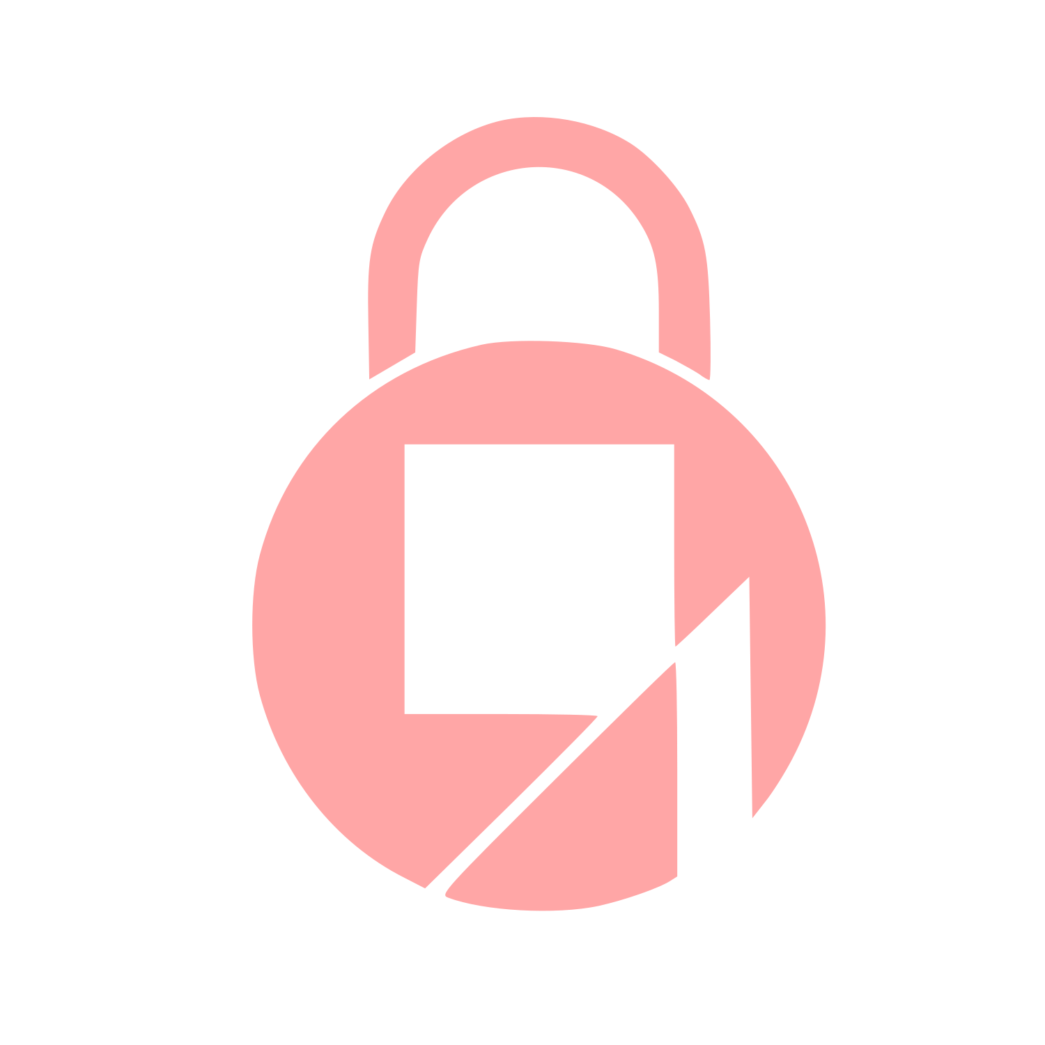 Bauhaus Padlock Logo #ffa6a6