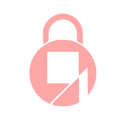 Bauhaus Padlock Logo #ffa6a6