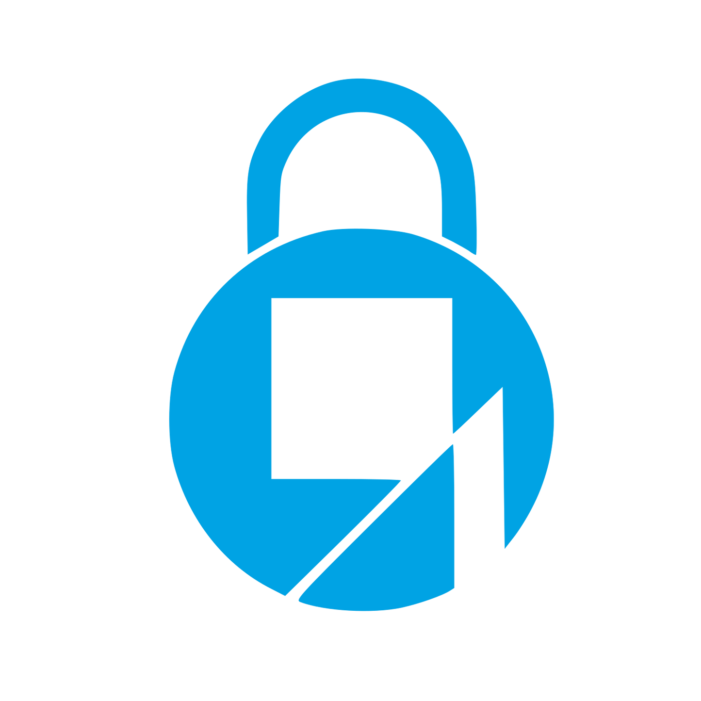 Bauhaus Padlock Logo #00a3e4