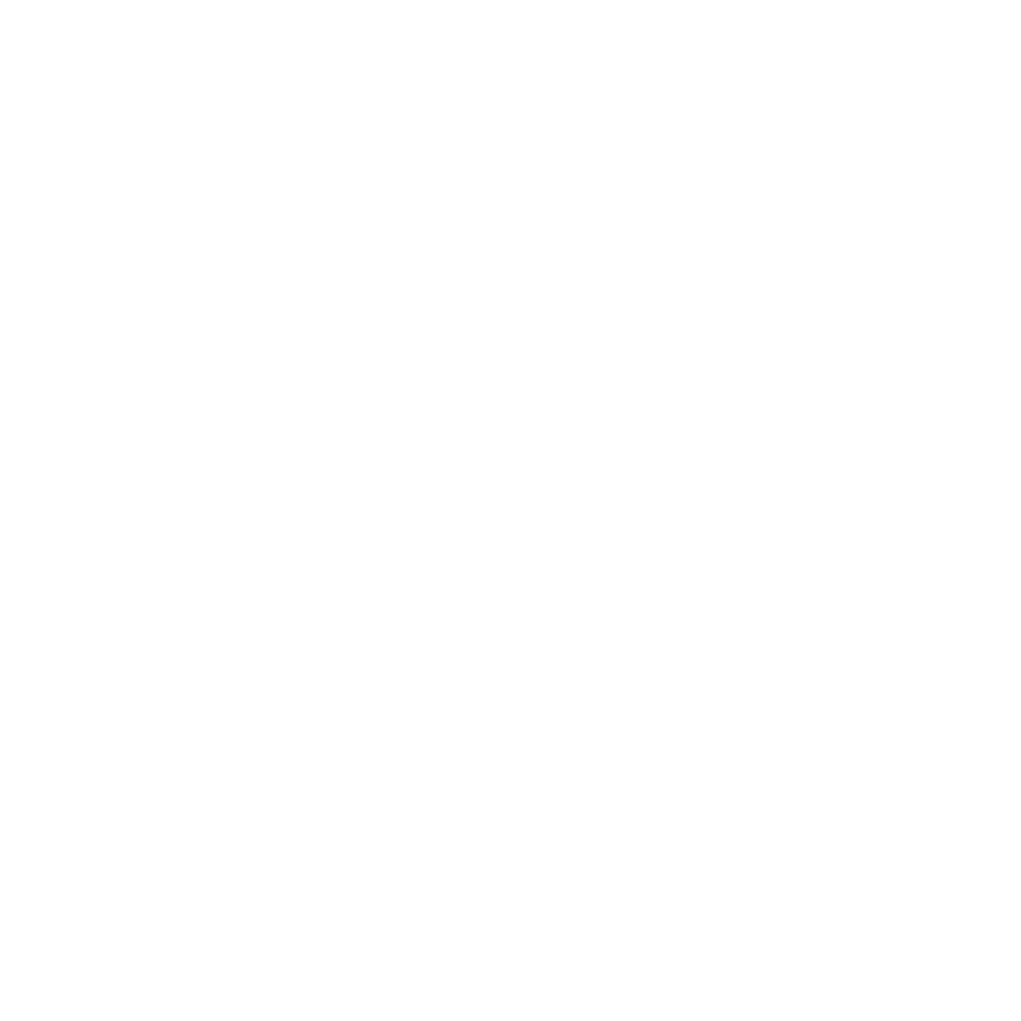 Bauhaus Padlock Logo #ffffff