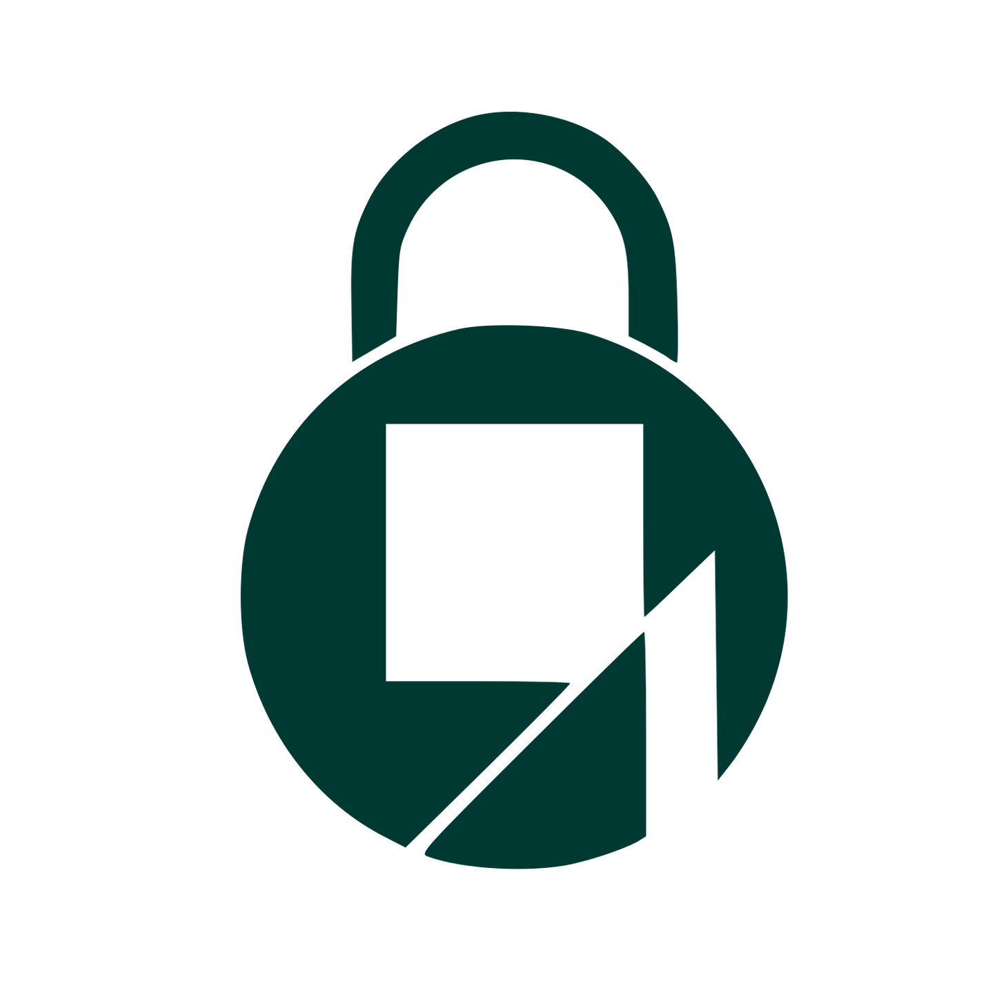 Bauhaus Padlock Logo #003932