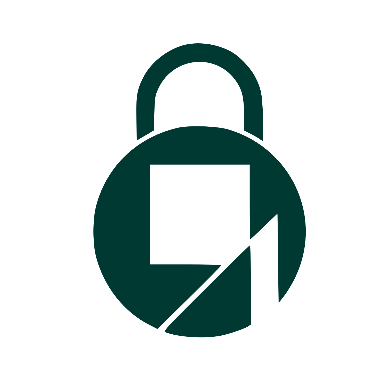 Bauhaus Padlock Logo #003932