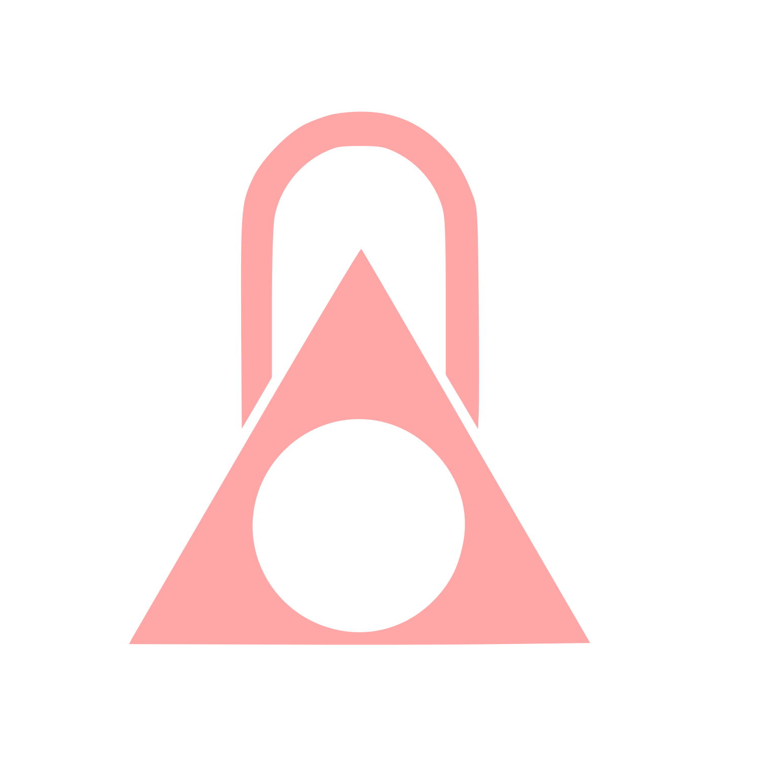Bauhaus Arch Triangle Logo #ffa6a6
