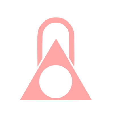 Bauhaus Arch Triangle Logo #ffa6a6