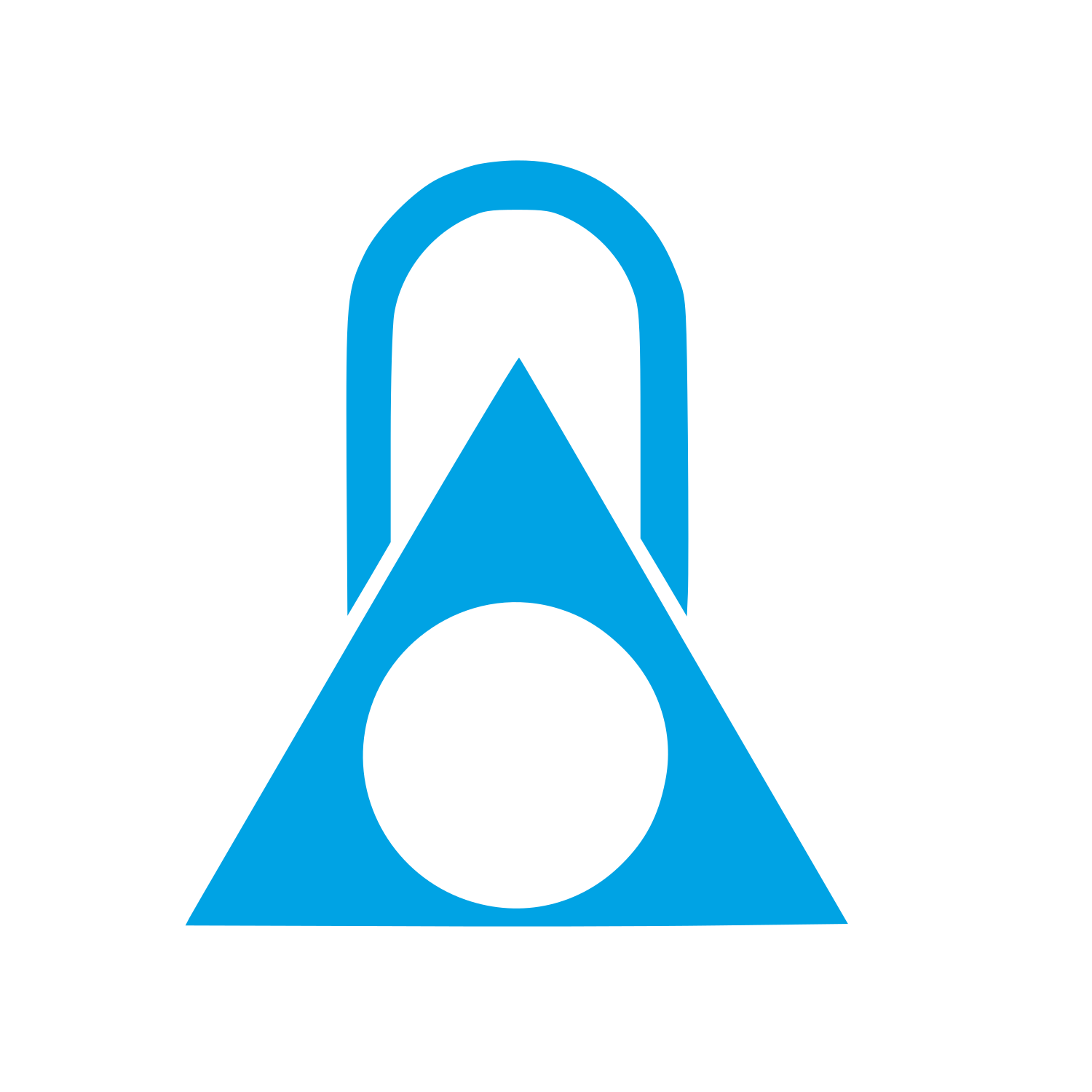 Bauhaus Arch Triangle Logo #00a3e4