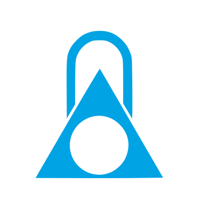 Bauhaus Arch Triangle Logo #00a3e4