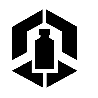 Brutalist Bottle Hexagon Logo