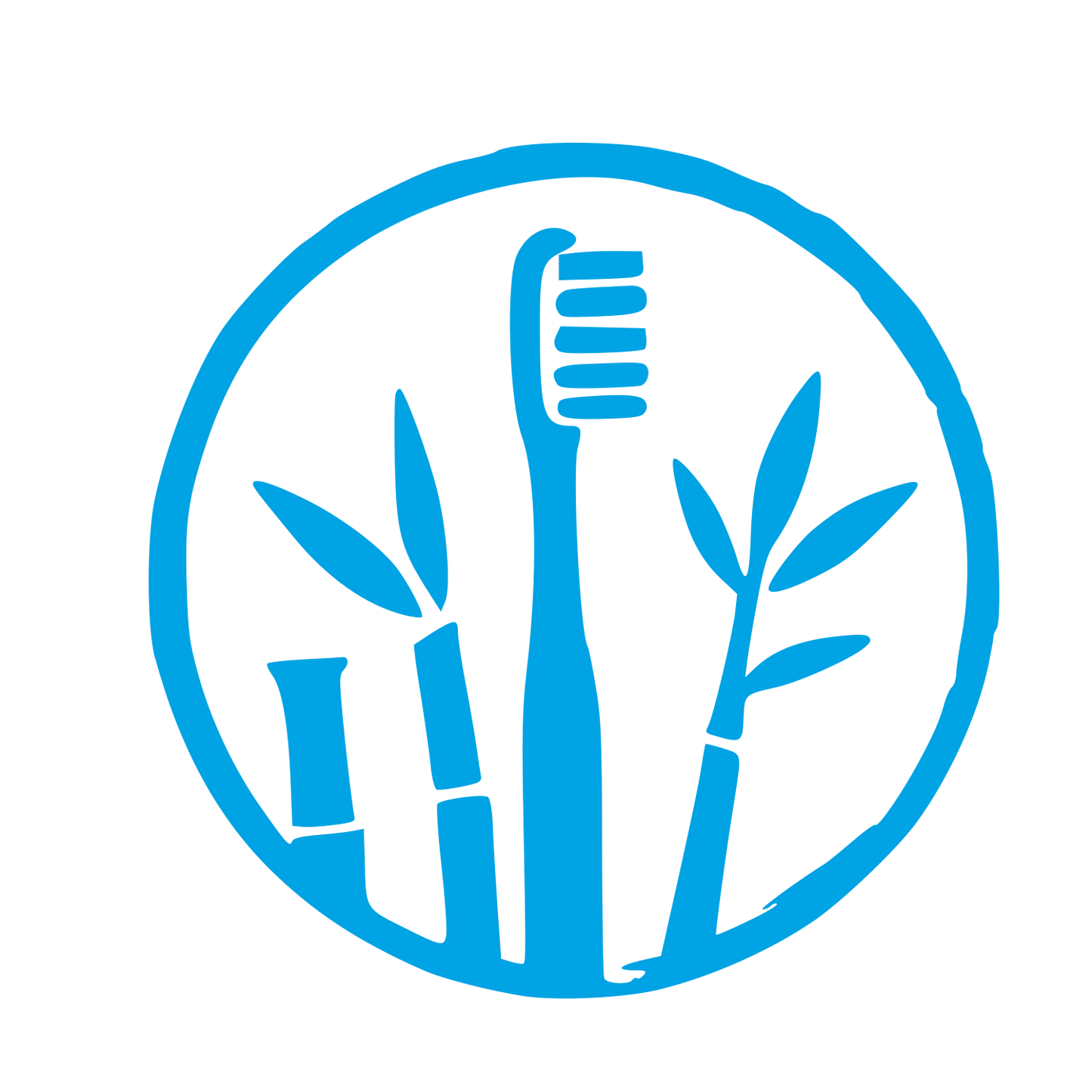 Bamboo Toothbrush Circle Logo #00a3e4