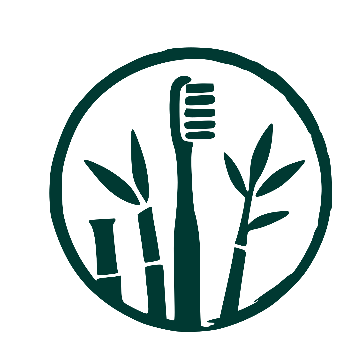 Bamboo Toothbrush Circle Logo #003932