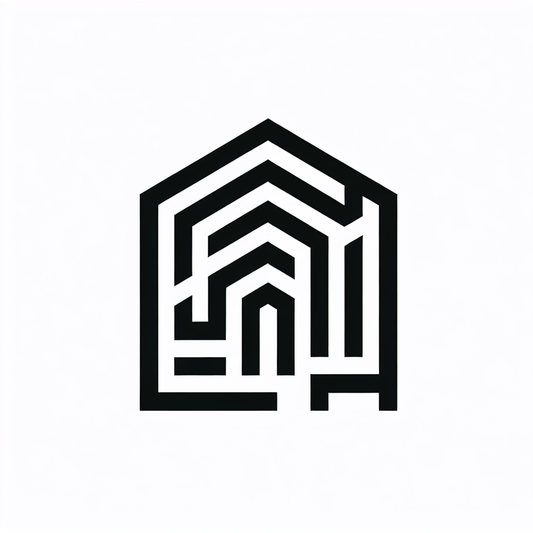 Simple House Labyrinth Logo