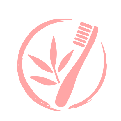 Bamboo Toothbrush Leaf Logo #ffa6a6