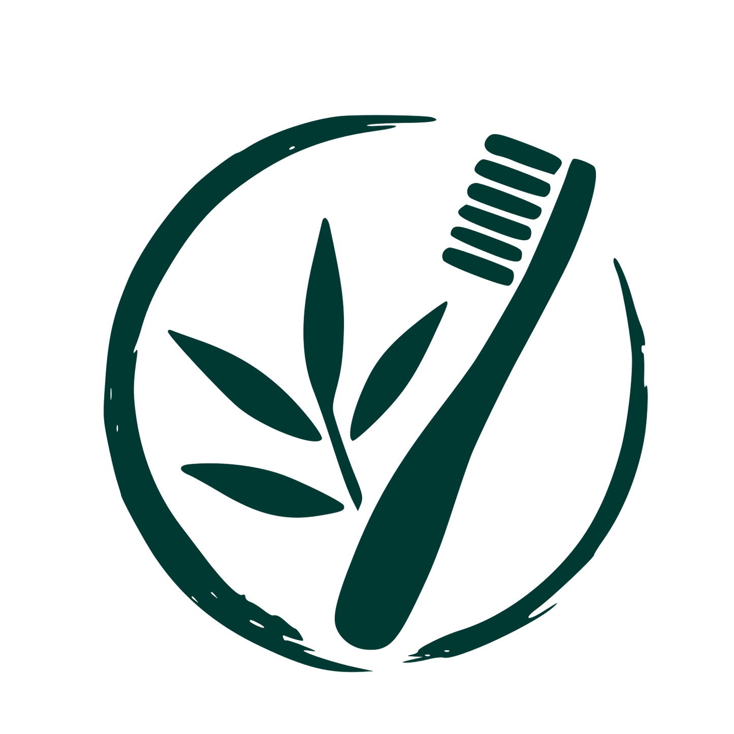 Bamboo Toothbrush Leaf Logo #003932