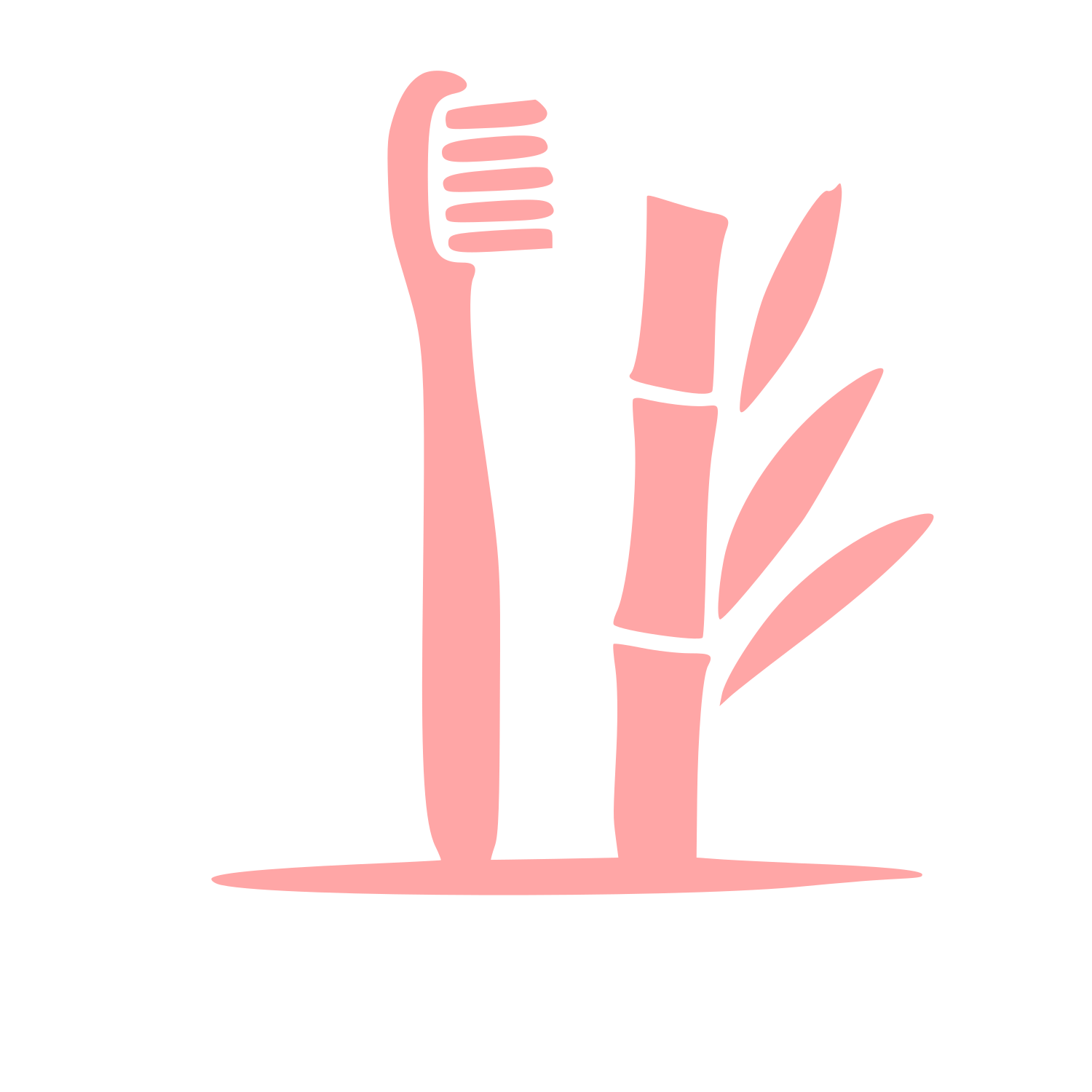 Bamboo Toothbrush Nature Logo #ffa6a6