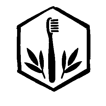 Bamboo Toothbrush Hexagon Logo