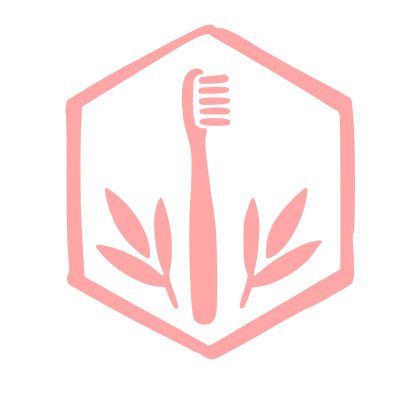 Bamboo Toothbrush Hexagon Logo #ffa6a6