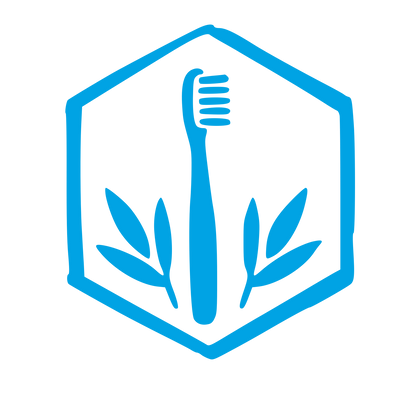 Bamboo Toothbrush Hexagon Logo #00a3e4