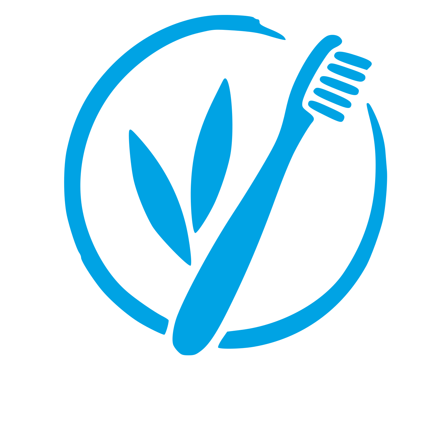 Bamboo Toothbrush Leaf Logo #00a3e4