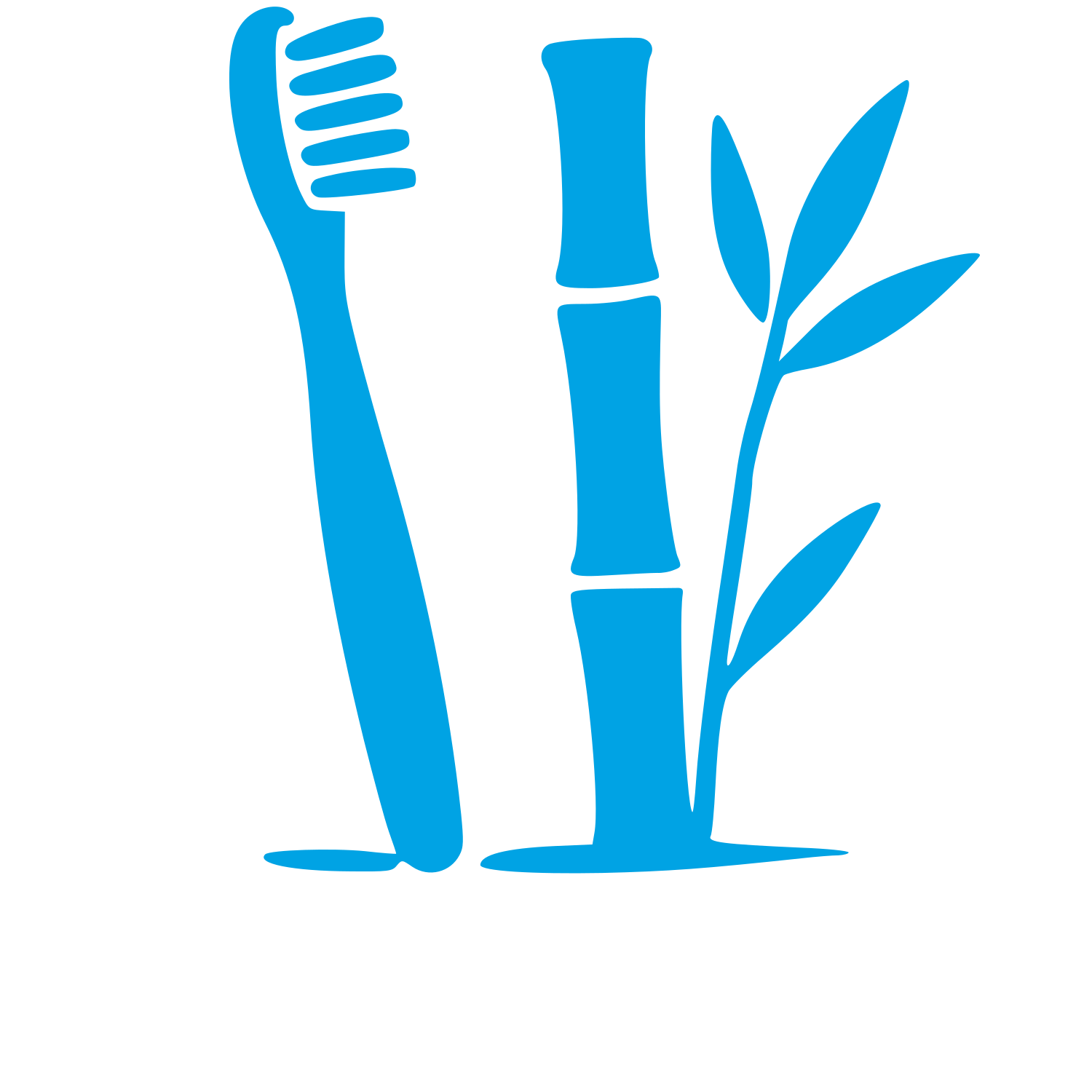 Bamboo Toothbrush Plant Logo #00a3e4