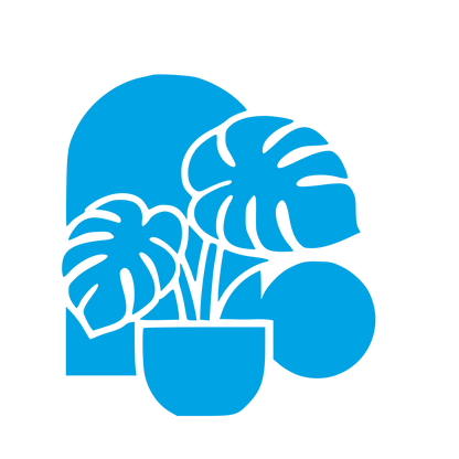 Monstera Plant Arch Logo #00a3e4