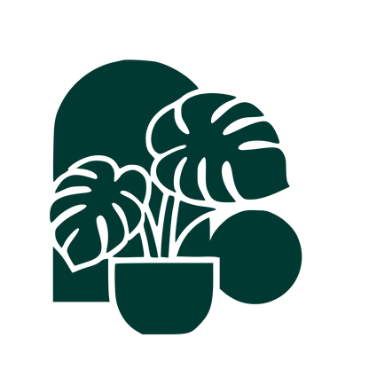 Monstera Plant Arch Logo #003932