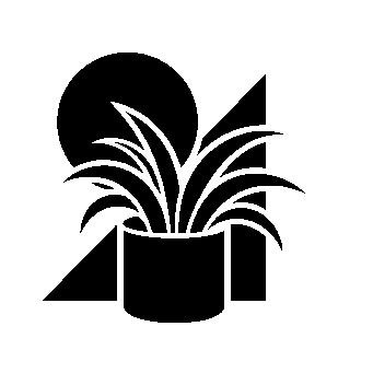 Houseplant Geometric Shapes Logo