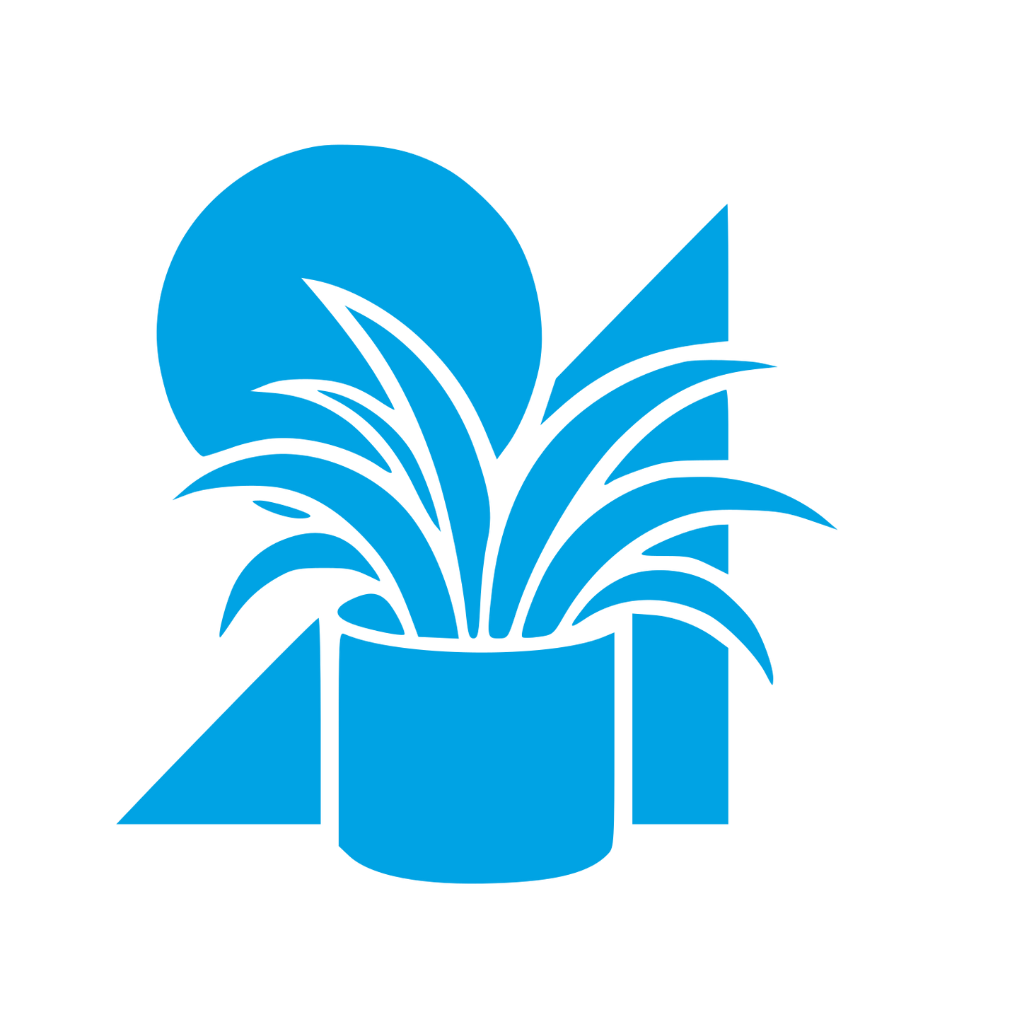 Houseplant Geometric Shapes Logo #00a3e4