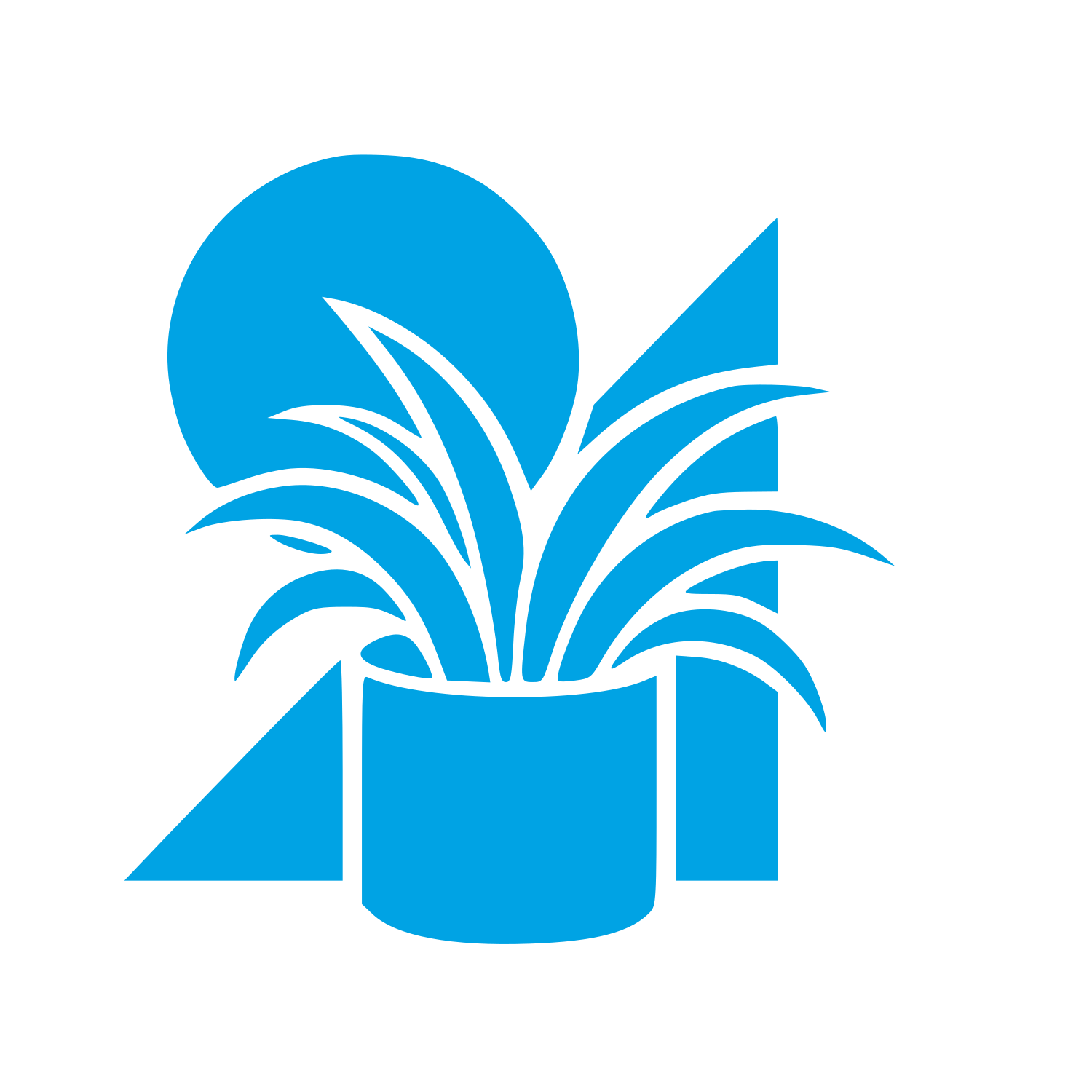 Houseplant Geometric Shapes Logo #00a3e4
