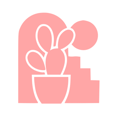 Cactus Arch Window Logo #ffa6a6