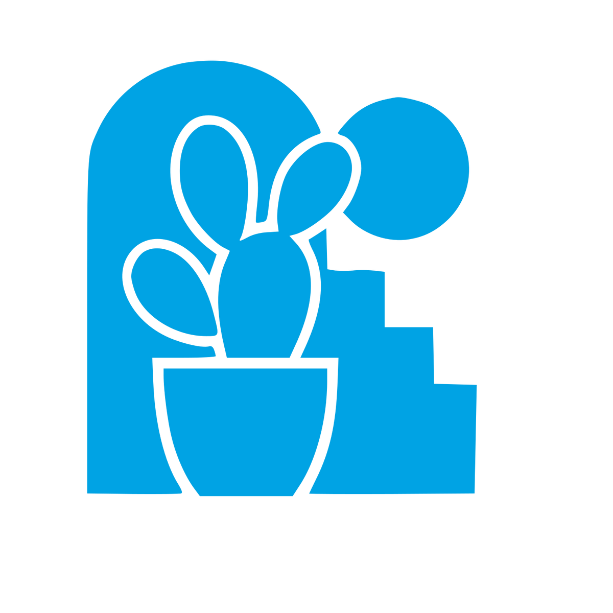 Cactus Arch Window Logo #00a3e4