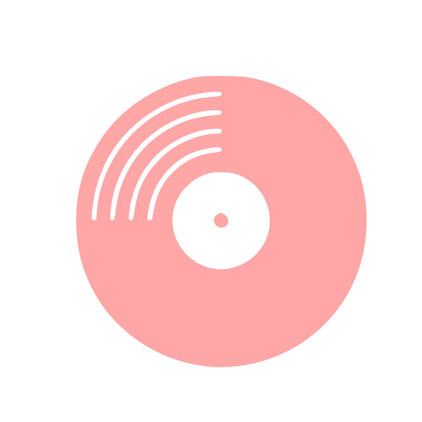 Vinyl Record Music Logo #ffa6a6