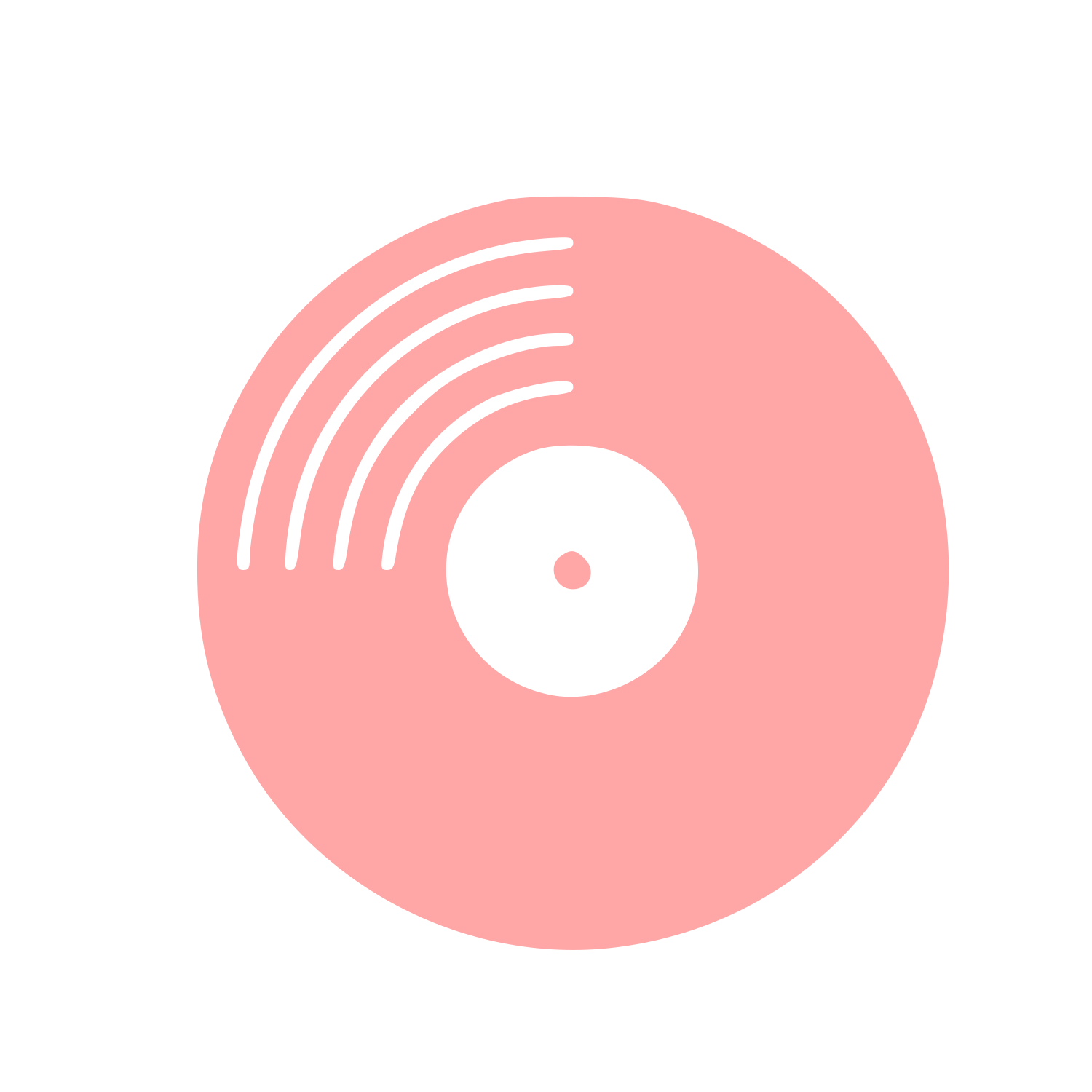 Vinyl Record Music Logo #ffa6a6